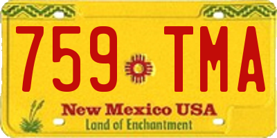 NM license plate 759TMA