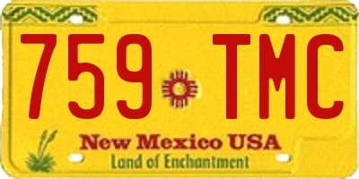 NM license plate 759TMC