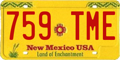 NM license plate 759TME