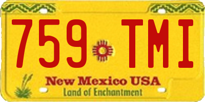 NM license plate 759TMI
