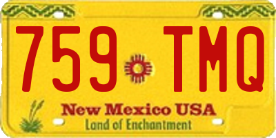 NM license plate 759TMQ
