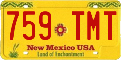 NM license plate 759TMT