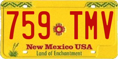 NM license plate 759TMV