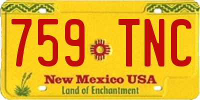NM license plate 759TNC