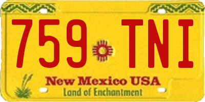 NM license plate 759TNI