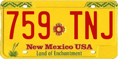 NM license plate 759TNJ