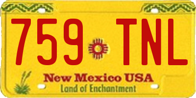 NM license plate 759TNL