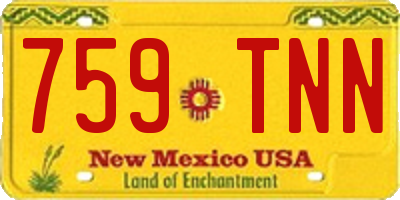 NM license plate 759TNN