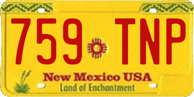 NM license plate 759TNP