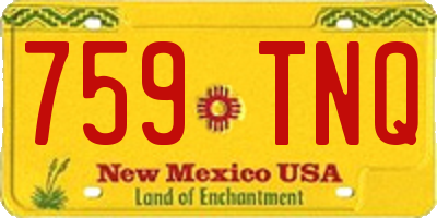 NM license plate 759TNQ