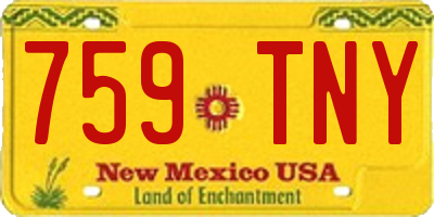 NM license plate 759TNY