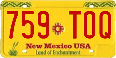 NM license plate 759TOQ