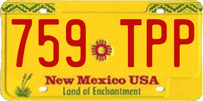 NM license plate 759TPP