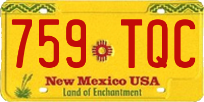 NM license plate 759TQC