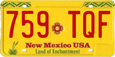 NM license plate 759TQF