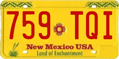 NM license plate 759TQI