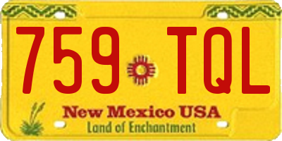 NM license plate 759TQL