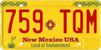 NM license plate 759TQM