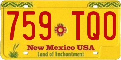 NM license plate 759TQO