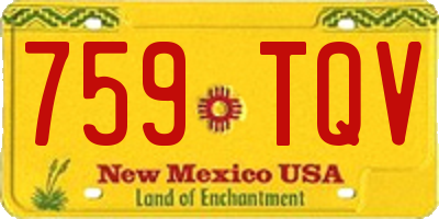 NM license plate 759TQV