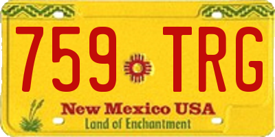 NM license plate 759TRG