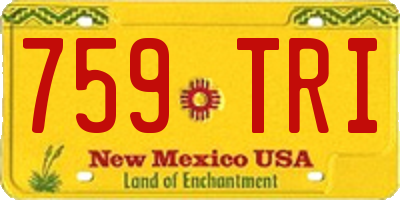 NM license plate 759TRI