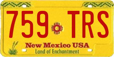 NM license plate 759TRS