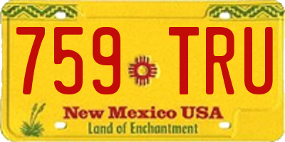 NM license plate 759TRU
