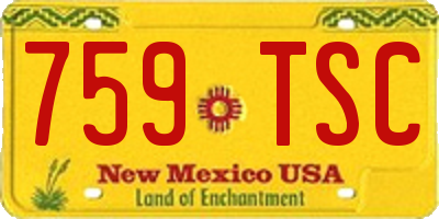 NM license plate 759TSC