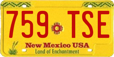 NM license plate 759TSE