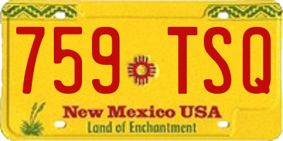 NM license plate 759TSQ