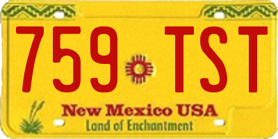NM license plate 759TST