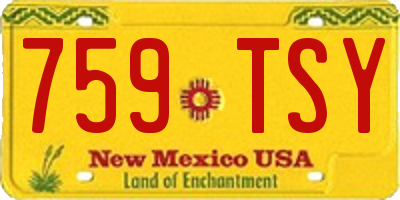 NM license plate 759TSY
