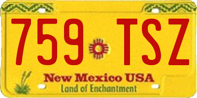NM license plate 759TSZ