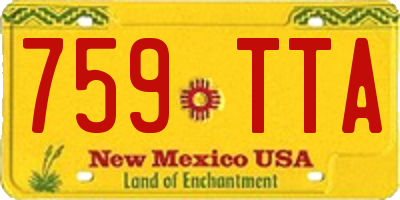 NM license plate 759TTA