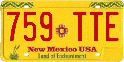 NM license plate 759TTE
