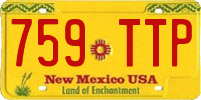 NM license plate 759TTP