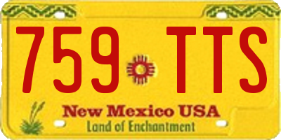NM license plate 759TTS