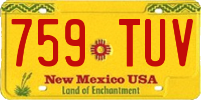 NM license plate 759TUV