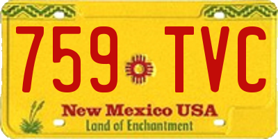 NM license plate 759TVC