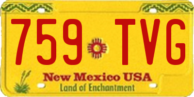 NM license plate 759TVG