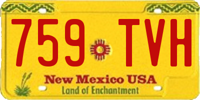 NM license plate 759TVH