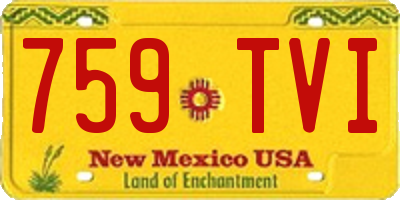 NM license plate 759TVI