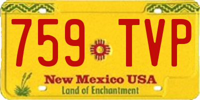 NM license plate 759TVP