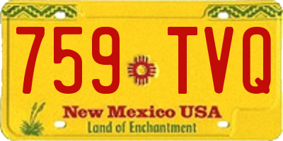 NM license plate 759TVQ