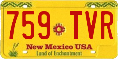 NM license plate 759TVR