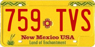 NM license plate 759TVS