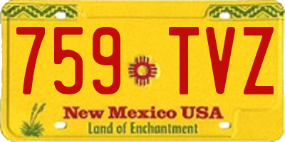 NM license plate 759TVZ