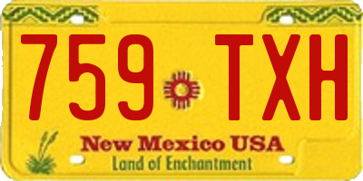 NM license plate 759TXH