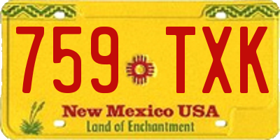NM license plate 759TXK